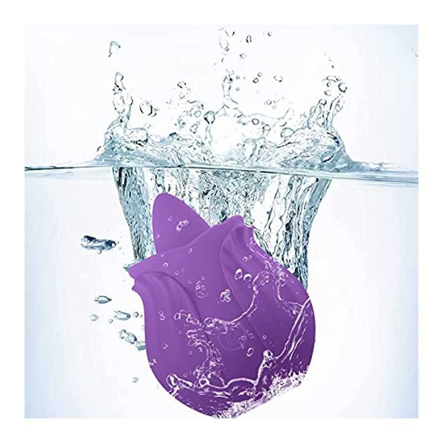Rose Sex Stimulator for Women, Tongue Licking Mini Clitoral Vibrator Stimulator Vibrating Pleasure for Clitoris & Nipple Stimula