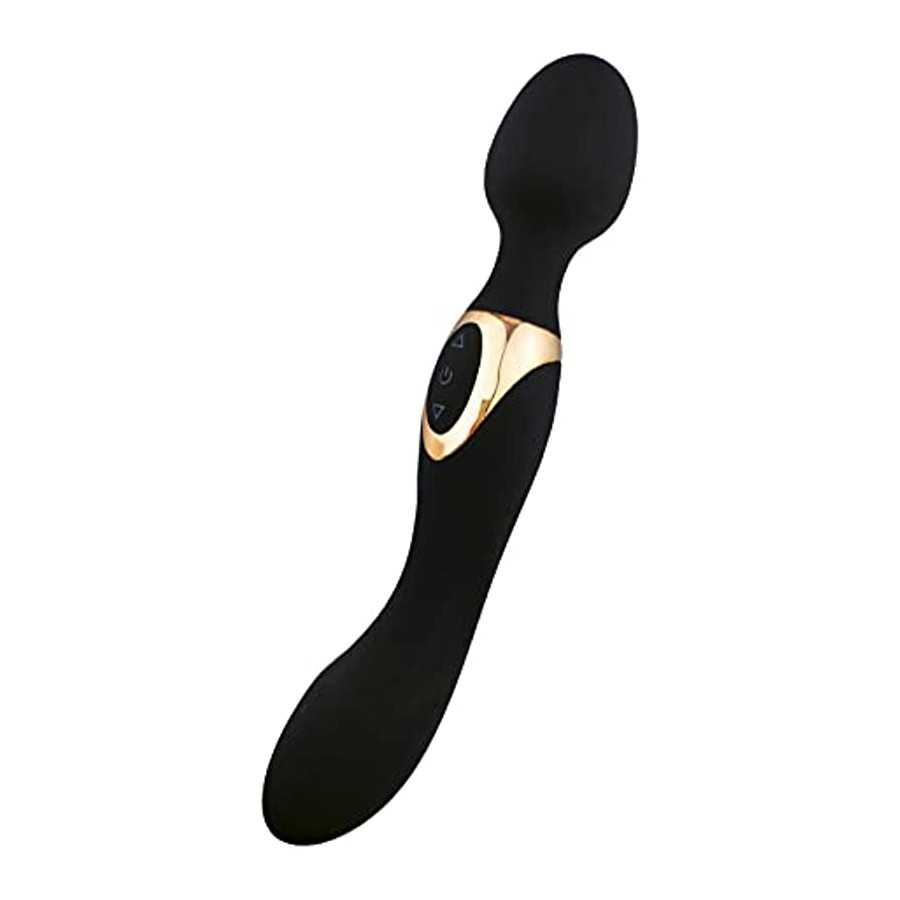 LESEOX G-Spot Clitoral Vibrator for Women, Double Heads Dildo Stimulator for Clitoris Vagina Nipples Anal Orgasm, Dual Motors wi