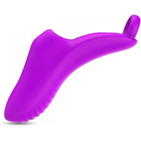 G Spot Finger Vibrator with 9 Vibration Modes，Textured Tip Clitoral Quick Orgasm Stimulation，Nipples Vagina Massagers，Rechargable Waterproof Sex Toys (Rosered), Purple，rosered