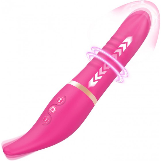 G-Spot Vibrator Realistic Dildo YIRSA Clitoral Stimulator Rabbit Vibrator with 10 Licking & Telescopic Modes, Waterproof Vagina 