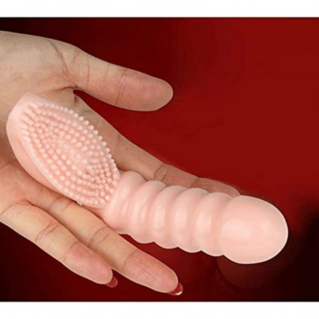  Vibrating Finger Sleeve Vibrator Massager G-spot Clit Vibe Fingering Sex Toys