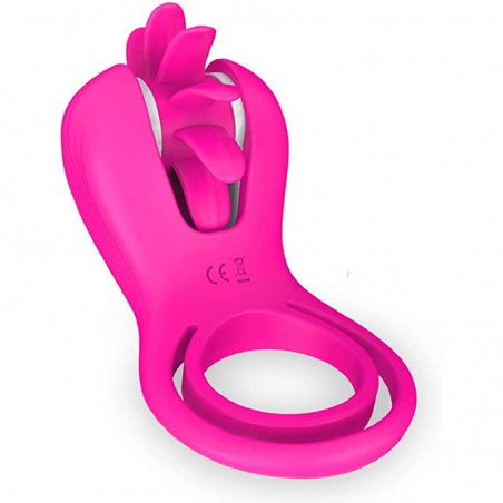 Clitoral Licking Vibrator for Women, Rotating Tongue Clitoris Stimulation, Clit Tongue Stimulator Vaginal Breast Nipple Massager Oral Sex for Quick Orgasm, Sex Toy for Male or Couples （Rose Red）