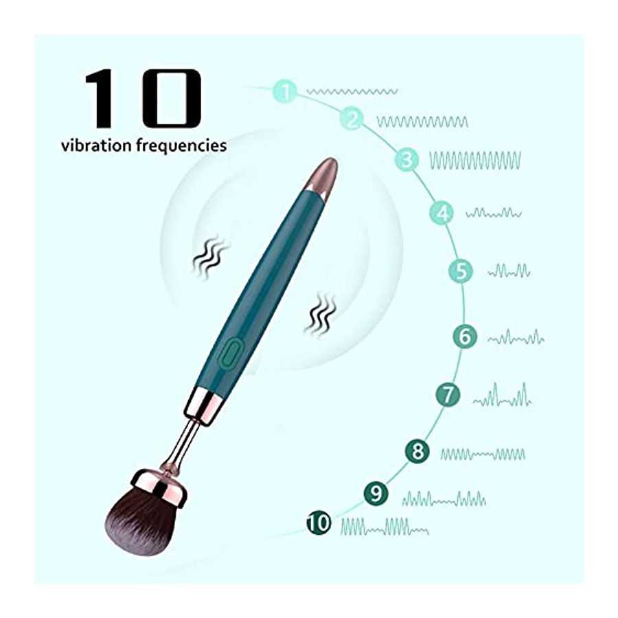Pearlsvibe Bullet Vibrator, Makeup Brush Toy with 10 Vibration Modes, G Spot Vibrator for Precision Clitoral Stimulation, Mini N