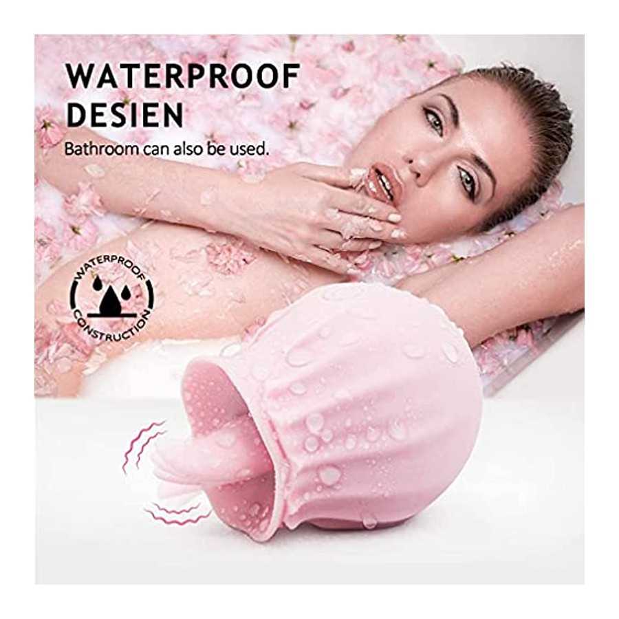 Female Sexual Pleasure Rose Toy Sex Rose Rechargeable Adult Female Couple Toy Powerful Tongue and Licking 10 Mode Sucking Toy fo