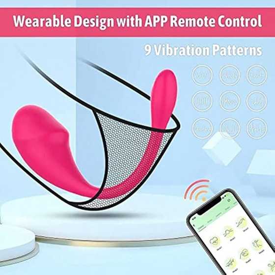 Lush 3 Bullet Vibrator, Wearable Bluetooth Stimulator Dildo with APP Control, Wearable Vibrating Panties Vaginal Stimulator Clit