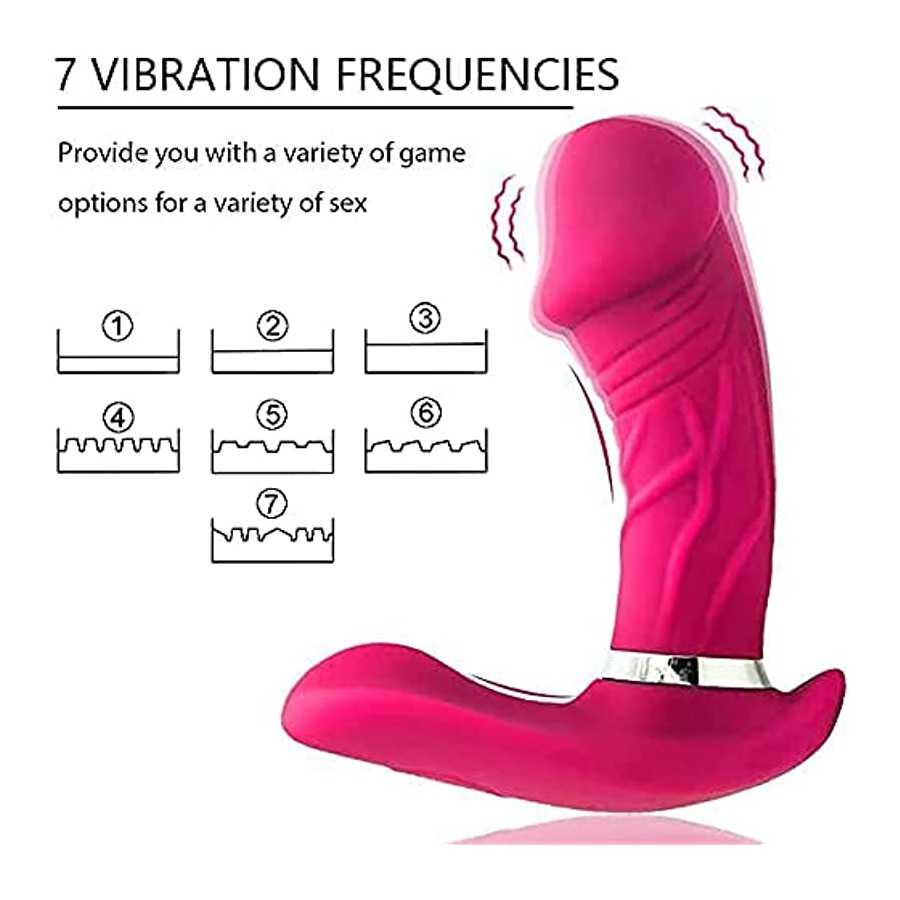 Wearable Clitoral G-spot Vibrator for Women, Rose Sex Toys for Women with 10 Vibration Modes Rechargeable G-spot Dildo Massager 