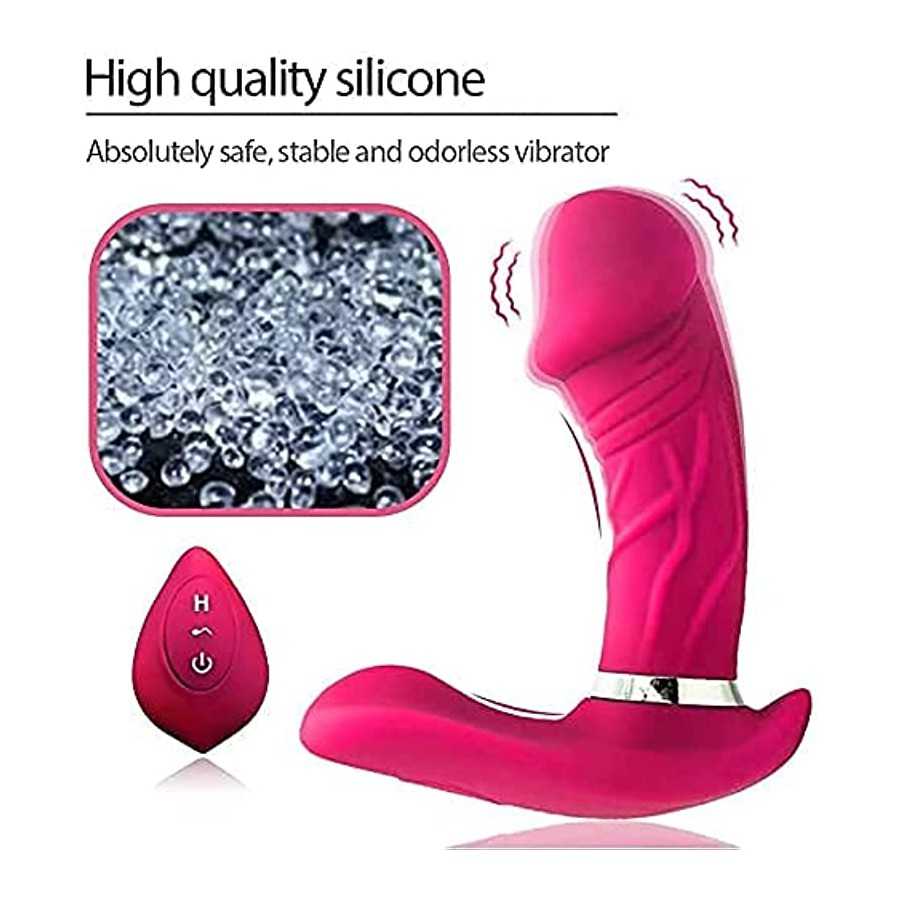 Wearable Clitoral G-spot Vibrator for Women, Rose Sex Toys for Women with 10 Vibration Modes Rechargeable G-spot Dildo Massager 