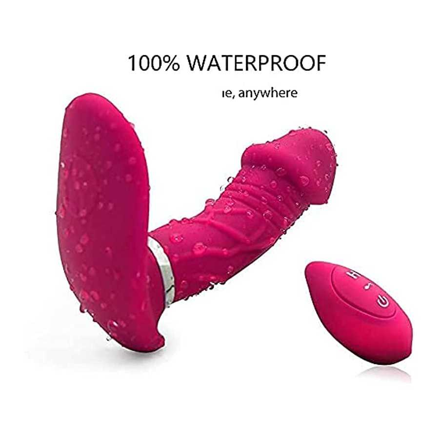 Wearable Clitoral G-spot Vibrator for Women, Rose Sex Toys for Women with 10 Vibration Modes Rechargeable G-spot Dildo Massager 