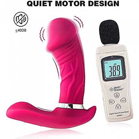 Wearable Clitoral G-spot Vibrator for Women, Rose Sex Toys for Women with 10 Vibration Modes Rechargeable G-spot Dildo Massager 