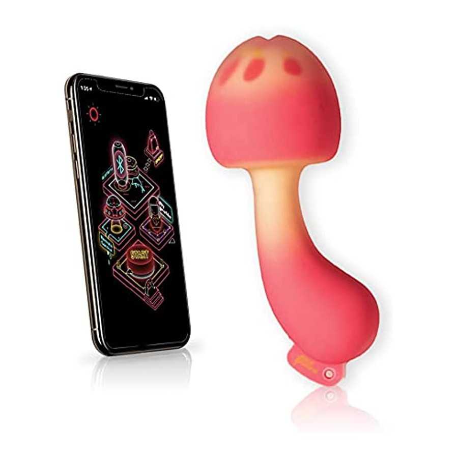 PinkPunch Sunset Mushroom Vibrator, APP Remote Control Bluetooth Stimulator Adult Sex Toys for Women and Couples, Portable with 
