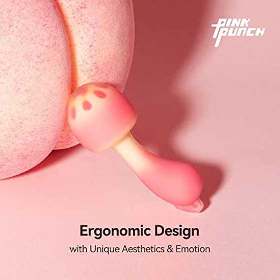 PinkPunch Sunset Mushroom Vibrator, APP Remote Control Bluetooth Stimulator Adult Sex Toys for Women and Couples, Portable with 