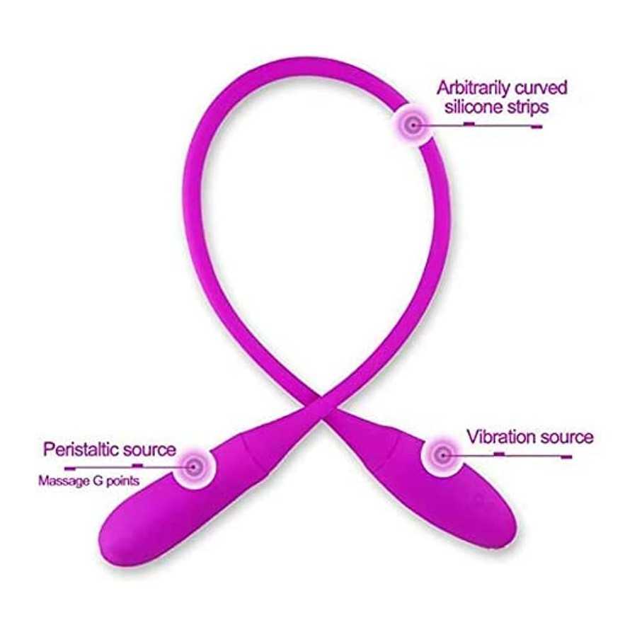 Clit G-spot Dildo Vibrator, Dual Motor Dual Heads Clit G-spot Nipple Anal Stimulation Massager, 7 Powerful Vibration Modes, Rech