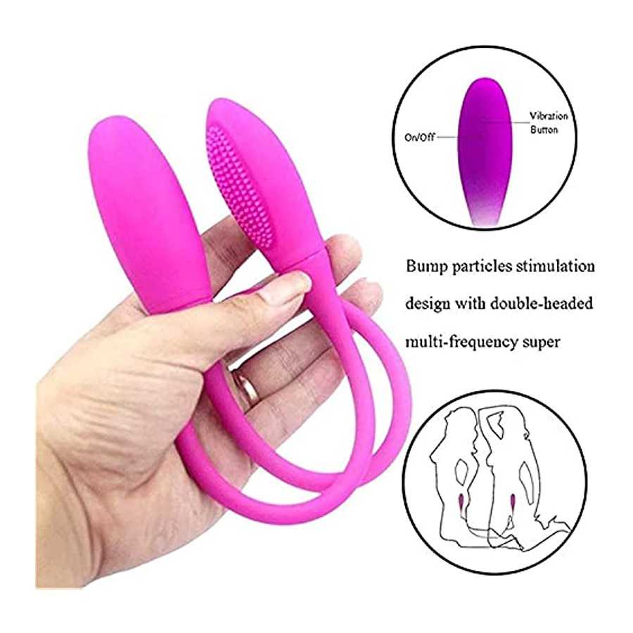 Clit G-spot Dildo Vibrator, Dual Motor Dual Heads Clit G-spot Nipple Anal Stimulation Massager, 7 Powerful Vibration Modes, Rech