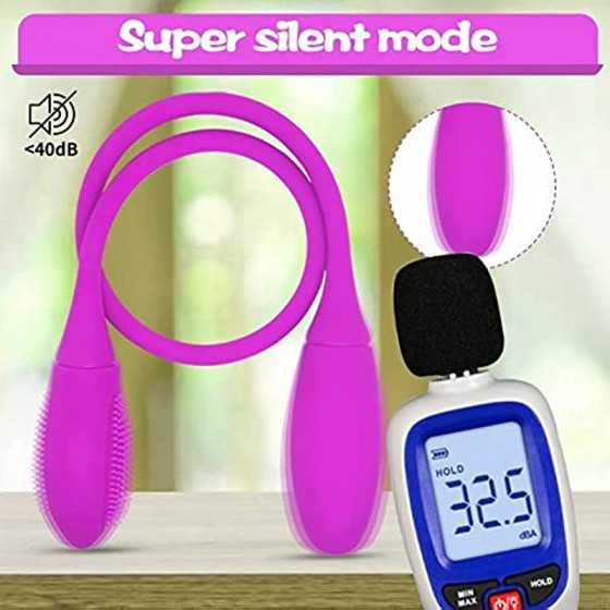 Clit G-spot Dildo Vibrator, Dual Motor Dual Heads Clit G-spot Nipple Anal Stimulation Massager, 7 Powerful Vibration Modes, Rech