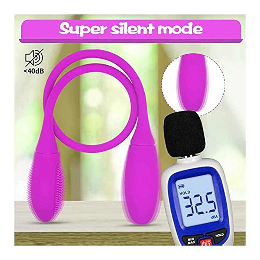 Clit G-spot Dildo Vibrator, Dual Motor Dual Heads Clit G-spot Nipple Anal Stimulation Massager, 7 Powerful Vibration Modes, Rech