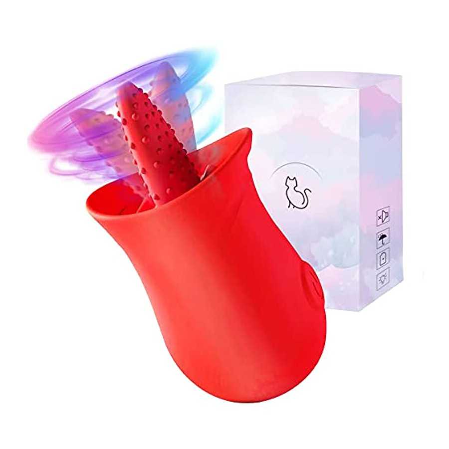 Unique Handheld Toys Ergonomic Back Pleasure Stylish Massager 10 Speeds Cordless Perfect for Woman Muscle Tension Relief Red-1