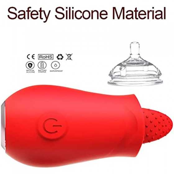 Unique Handheld Toys Ergonomic Back Pleasure Stylish Massager 10 Speeds Cordless Perfect for Woman Muscle Tension Relief Red-1