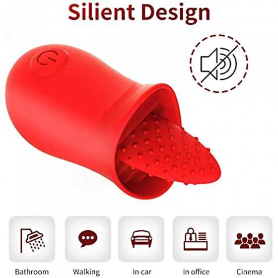 Unique Handheld Toys Ergonomic Back Pleasure Stylish Massager 10 Speeds Cordless Perfect for Woman Muscle Tension Relief Red-1