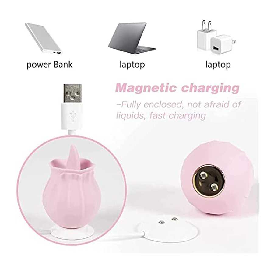 Rose Toy for Women Pleasure, Electric Women Relaxing Toy, Woman Suction 10 Modes… (Pink)