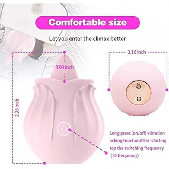 Rose Toy for Women Pleasure, Electric Women Relaxing Toy, Woman Suction 10 Modes… (Pink)