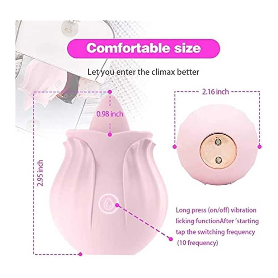 Rose Toy for Women Pleasure, Electric Women Relaxing Toy, Woman Suction 10 Modes… (Pink)