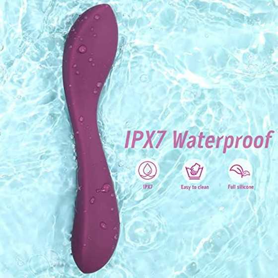 Luvkey Wireless Clitoral Vibrator Stylish Smooth and Powerful,10 Vibration Modes Handheld Electric Rechargeable Waterproof （Purp