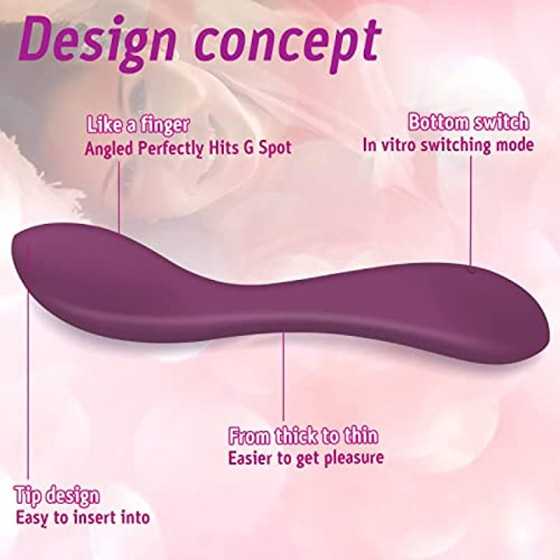 Luvkey Wireless Clitoral Vibrator Stylish Smooth and Powerful,10 Vibration Modes Handheld Electric Rechargeable Waterproof （Purp