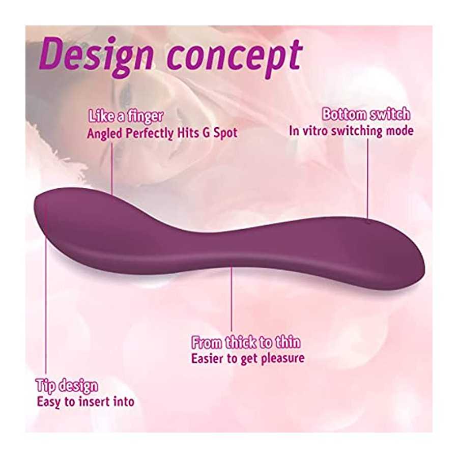 Luvkey Wireless Clitoral Vibrator Stylish Smooth and Powerful,10 Vibration Modes Handheld Electric Rechargeable Waterproof （Purp