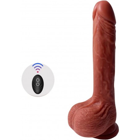 Realistic Dildo Vibrator for Women Powerful Vibrating Dildo Sex Toy Thrusting Dildo Vibrator with 1 Thrust Modes and 3 Vibrate M