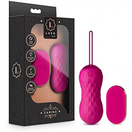 6k Carina - 7 Modes Gyrating & Vibrating Egg Vibrator - Wireless Remote Controlled - Rechargeable - for Internal & Clitoral Stimulation - Innovative Sex Toy for Women - Velvet