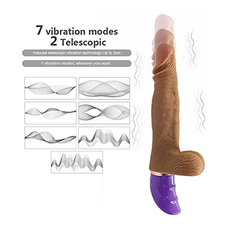 Realistic Dildo Vibrator for Women Vibrating Thrusting Dildos G spot Vibrators Telescopic 6.6inch Penis Cock USB Rechargeable Wi
