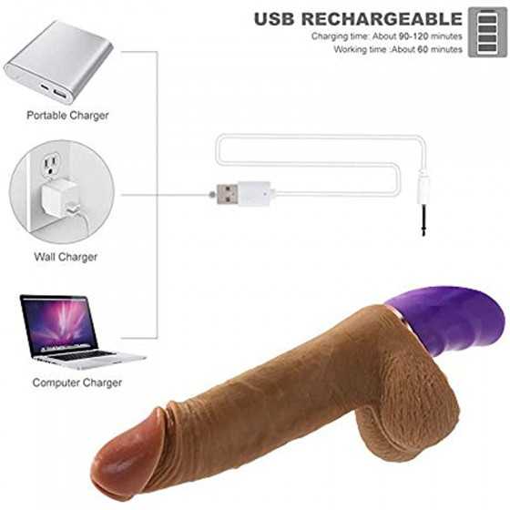 Realistic Dildo Vibrator for Women Vibrating Thrusting Dildos G spot Vibrators Telescopic 6.6inch Penis Cock USB Rechargeable Wi