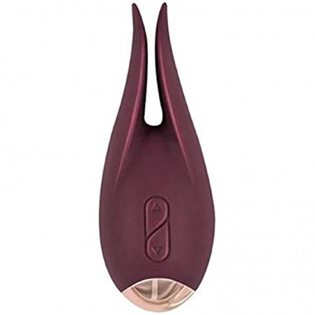 Lustful Lavish - 10 Function - Dual Motors Rechargeable Sextoy for Women Silicone Vibrator- Eggplant Purple