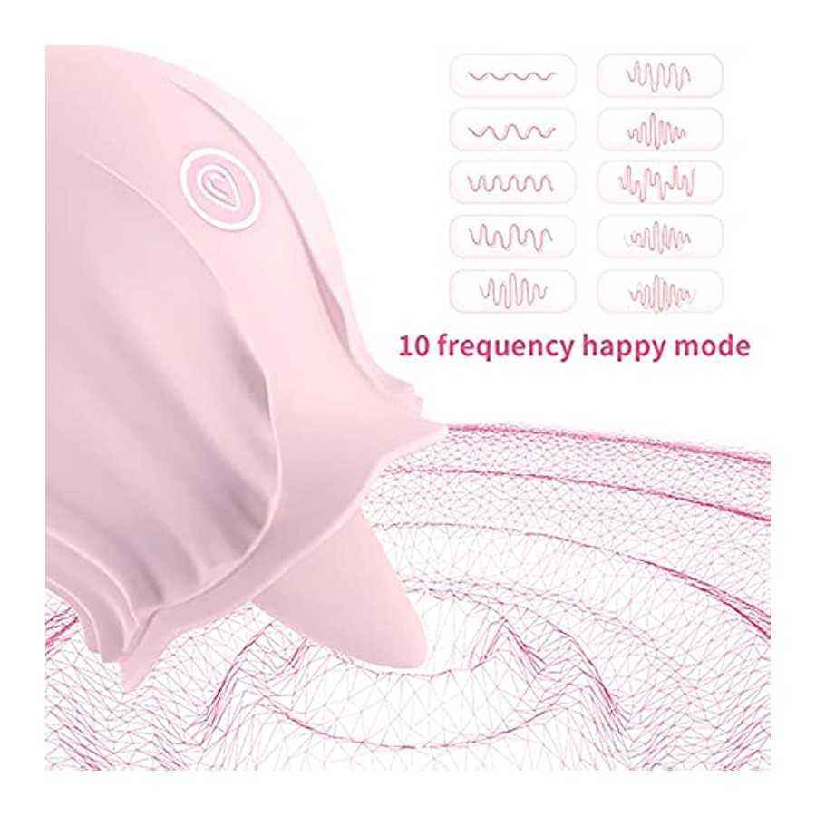 BONAQA Rose Toy for Woman, Rose Vibrator Pleasure Rose Sex Toy Clit Sucker Adult Sensory Toys Clitoral Nipple Stimulator G-Spot 