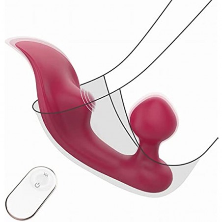 Wearable Clitoral Panty, Sex Toy for Women, Vibrating Panties Rose Vibrator Anal Butt Plug Remote Control with 9 Vibrations, Waterproof Clitoris and Anal Stimulation for Women Couples