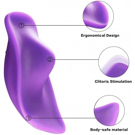 Wearable Panties Clit Butterfly Vibrator 10 Vibration Modes Waterproof Invisible Clit Stimulator Wireless Remote Control Vibrating Egg Toys for Women,Purple
