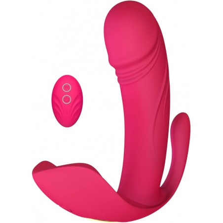 Wearable Vibrator Sex Stimulator for Women, Clitoral G Spot Anal Vibrator Butterfly Vibrating with Remote Control, Waterproof Womens Pleasure Sexual Adult Sex Toys