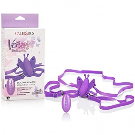  Venus Butterfly Silicone Remote Wireless Micro Butterfly – Waterproof Hands Free Strap On Personal Massager with Controller