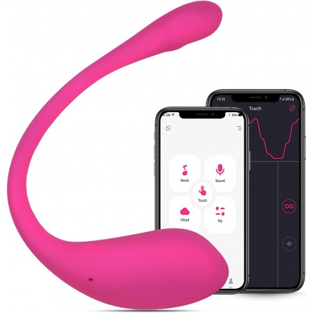 App Remote Control Silicone Waterproof Vibrator with Music Sync, Partner & Wireless Control G Spot Stimulator Sex Toys for Women and Couple(Red)