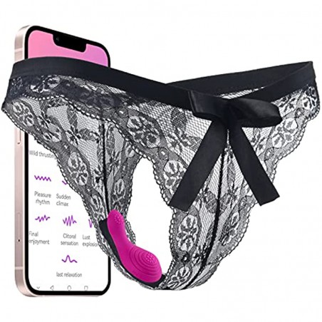 APP Remote Control Panties Vibrator, 10 Modes Rechargeable Bullet Vibrator Waterproof Clitoris Stimulator - Adult Sex Toys for Women