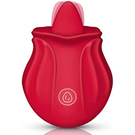 Rose Toy Vibrator for Woman, Rose Vibrator Clitoral One-Button Control 7 Lick-Vibrating Toys, Mini Rose Vibrator for Women Masturbation, Adult Rose Sex Toy