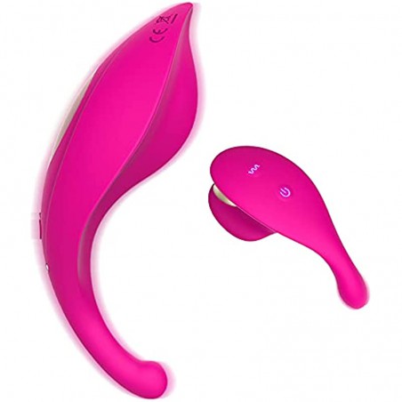 APP Remote Control Vibrating Panties, Long Distance Wearable Vibrator Ultra-Thin Remote Control Vibrator with 9 Vibration, Butterflies Clitoral Vibrator Adult Sex Toys for Women Couples Pink