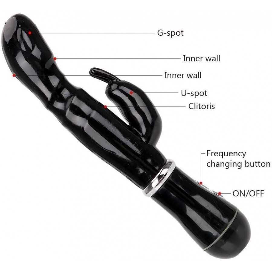 12 Speed Strong Rabbit Vibrator Clit Stimulator G-spot Massager Sex Toys for Women Female Masturbator,Pink