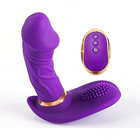 Panty Vibrator,Thrusting Dildo Vibrator Adult Sensory Toys,Vibrator with Remote,A1