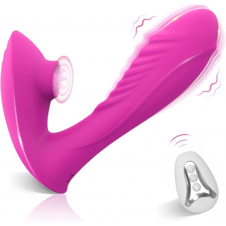 Remote Clitoral and G Spot Vibrator for Woman - Rechargeable Couples Vibrator Sex Toy, Anal Nipple Vaginal Stimulator with 10 Vibrating & 10 Licking, Dual Stimulation Dildo Adult Sex Toys for Women