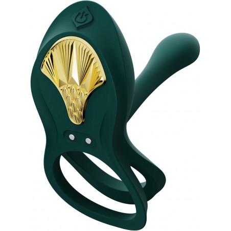  Bayek Vibrating Couples Ring with 8 Vibration Modes | Waterproof Sex Toy with Remote Control | USB Rechargeable Battery | 1-Year Warranty | Turquoise Green