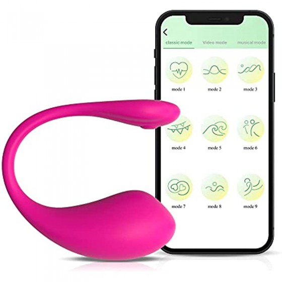 APP Remote Control Vibrator for Couple, Wearable Panty G-spot Vibrator with APP Controlled Vibe for Women 9 Powerful Vibration Modes, Waterproof Rose Adult Toy