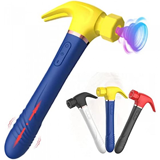 Hammer G Spot Clit Sucking Vibrator Adult Sex Toys for Woman,Pulsating Anal Dildo Vibrators Waterproof Nipple Vagina Prostate Massagers Rechargable Thrusting Clit Stimulation for Couples (Pink Blue)
