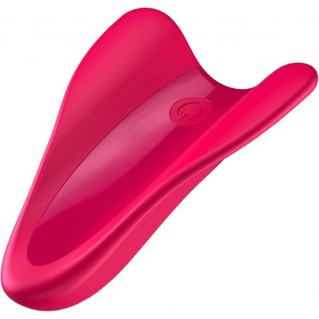 Satisfyer High Fly Finger Vibrator - 10 Vibration Programs for Stimulation of The Clitoris, Penis and Erogenous Areas - Waterproof, Rechargeable (Red)