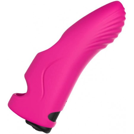 Bullet Vibrator with Finger Silicone Sleeve, Adult Toys Powerful Rechargeable with 9 Vibration Modes Stimulator Clitoris, Nipples and G spot, Sex Toy for Female or Couples Sexual Pleasure (Pink)